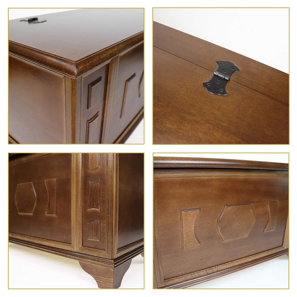 Amazon.co.jp: 【イタリア製 クラシック家具】収納ベンチ